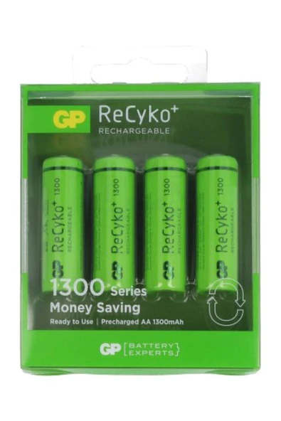 Recyko 1300 Aa Kalem Ni-mh Şarjlı Pil, 1.2 Volt, 4'lü Kart ürün görseli 1