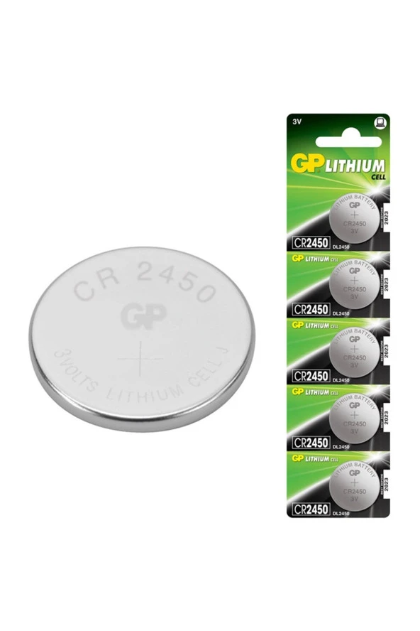 Cr2450 3 Volt Lityum Pil (5Lİ PAKET) ürün görseli 1