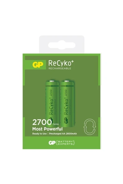 Recyko+ 2700 Aa Kalem Ni-mh Şarjlı Pil, 1.2 Volt, 2'li Kart ürün görseli 1