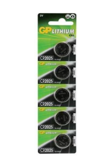 5 Adet 3 Volt Cr2025 Lityum Düğme Para Pil(dl2025 Bios-araç Kumandası-hafıza-oyuncak Lithum Pili) ürün görseli 1
