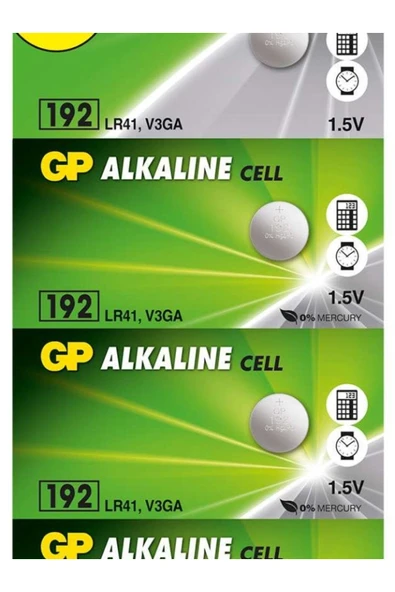 Gp Gp192-c5 Lr41 alkalin Düğme Pil 5'li Paket ürün görseli 1