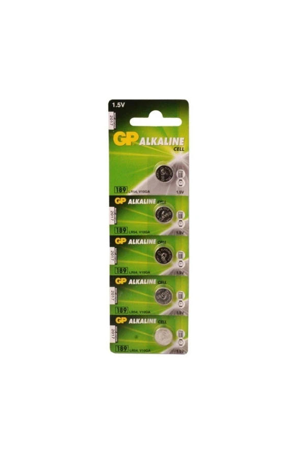 Düğme Pil Lr54 Ag10 Lr 1130 Beşli Paket Gp 189 S.k 2021 ürün görseli 1