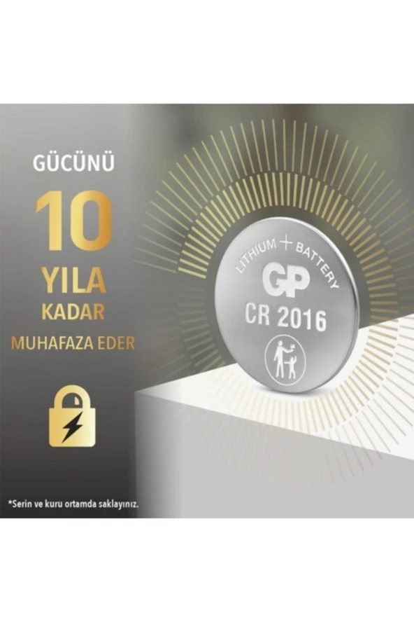 Gp Cr 2016 3v Düğme Pil 25li - Resim 5