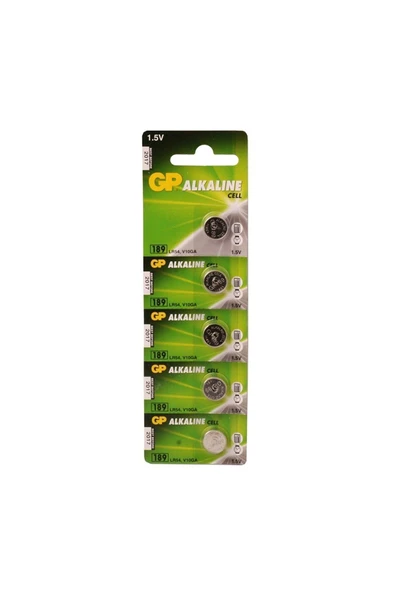 Gp Gp189-c5 Lr54 (LR1130)alkalin Düğme Pil 5'li Paket ürün görseli 1