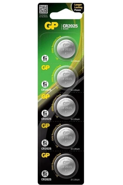 Gp Cr 2025 3 Volt Lityum Para Pil 5 Li ürün görseli 1