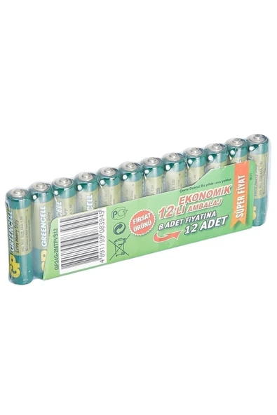 Gp 12'li Paket Greencel Aaa Boy Ince Kalem Pil ürün görseli 1