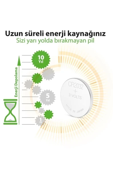 Gp Pil Düğme 2032 3v 5li Paket - Resim 7
