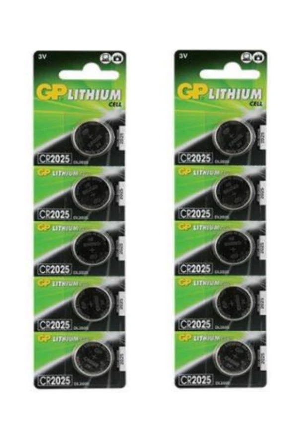 10 Adet 3 Volt Cr2025 Lityum Düğme Para Pil(DL2025 BİOS-HAFIZA-OYUNCAK LİTHUM PİLİ) ürün görseli 1