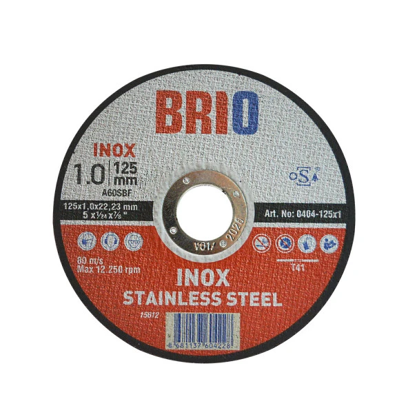 Brio Kesme Taşı 125X1 Inox 10'lu ürün görseli 1