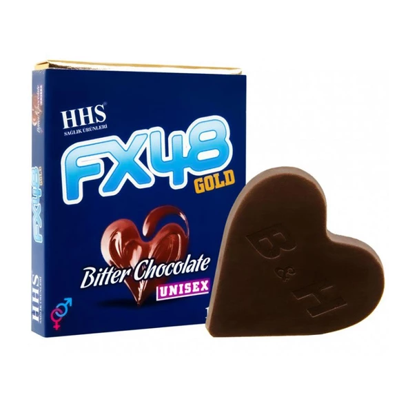 HHS FX48 Gold Bitter Chocolate Unisex FX48 Bay Bayan Çikolata 18GR ürün görseli 1
