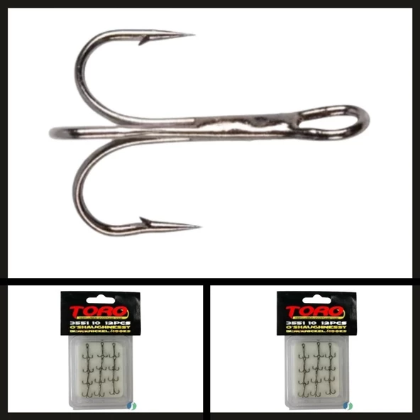 Uyguna-Yakala 6 Adet 3551 Protackle Üçlü Nikel İğne No: 2/0-İĞN.480 ürün görseli 1