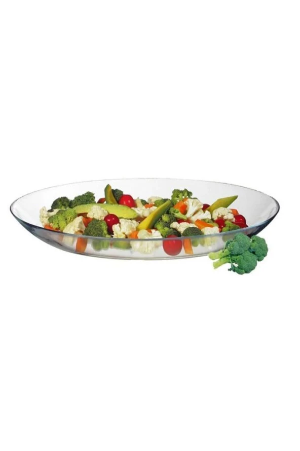 10336 İnvitation 33cm Oval Cam Kayık Servis Meyve Tabağı ürün görseli 1
