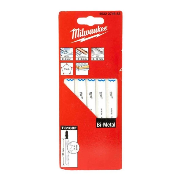 Milwaukee T318BF Dekupaj Bıçağı 105mm 5'li ürün görseli 1