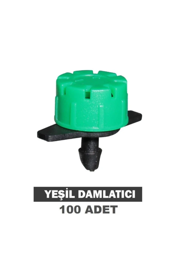 Damlama Yeşil Debi Ayarlı Damlatıcı 16mm (100 Adet) ürün görseli 1