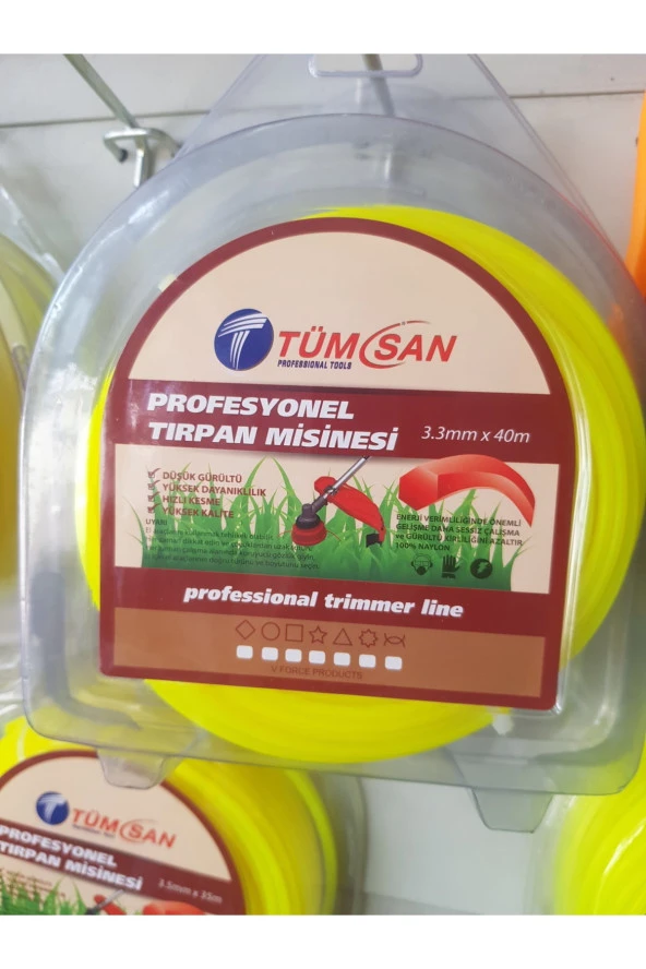 Tırpan Çim Biçme Misinesi 3.3mmx40m Altıgen ürün görseli 1