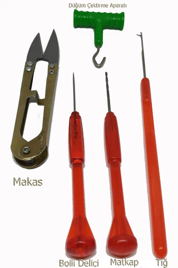 SR SazanRig Boili Tığ Delici Matkap Düğüm Çektirme Makas Takımı (5 Li Set) ürün görseli 1