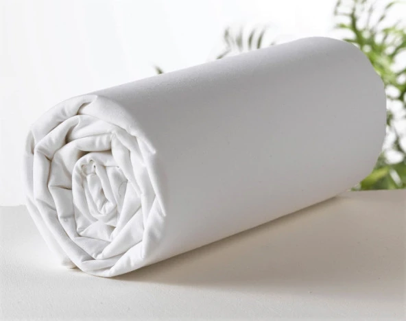 Makiteks 100 Pamuklu Kırık Beyaz 120x200+50x70 Tek Kişilik Lastikli Çarşaf Seti ürün görseli 1