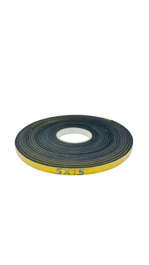 Contacall Endüstriyel EVA 5mm x 15 mm Çift Taraflı Yapışkan Bantlı Yalıtım Süngeri 10 Metre ürün görseli 1