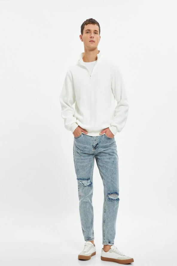 Erkek Açik Indigo Jeans - Resim 2