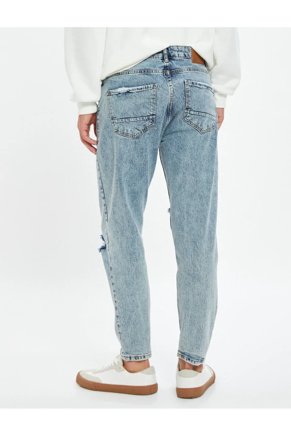 Erkek Açik Indigo Jeans - Resim 10