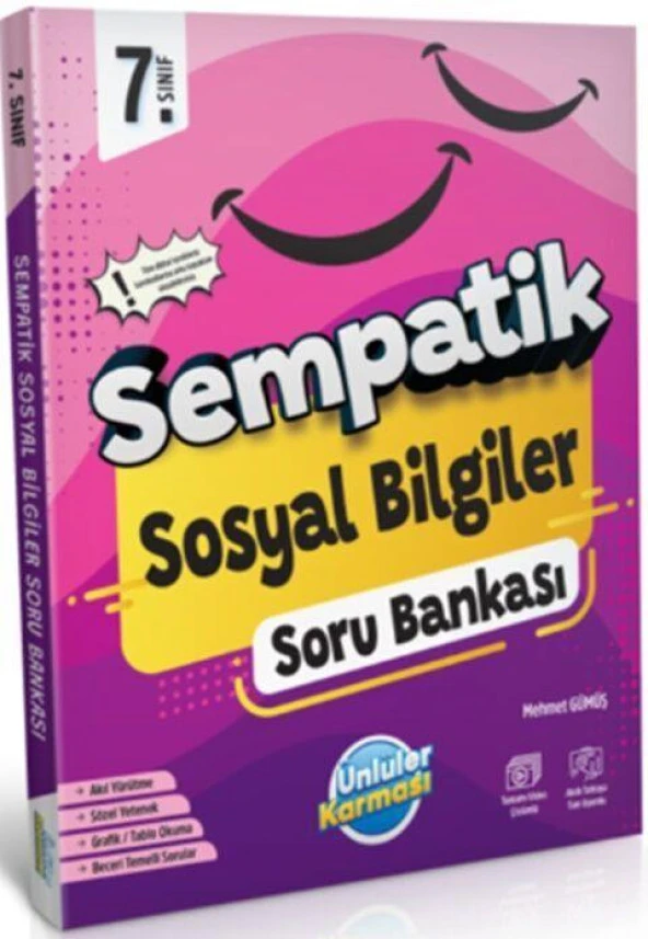 7. Sınıf Sosyal Bilgiler Sempatik Soru Bankası Ünlüler Karması ürün görseli 1
