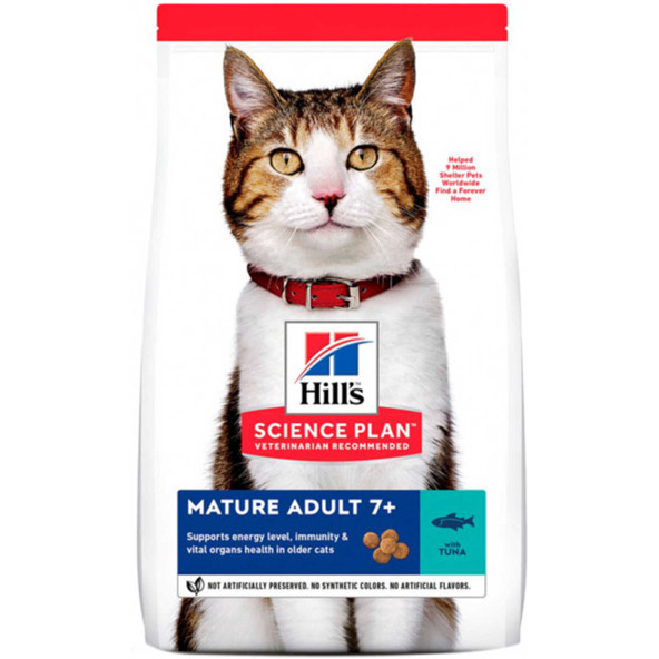 Hills Mature Adult 1,5kg 7 Yaş Ve Üzeri Tuna (ton balıklı) Kedi Maması Ileri Yaş Yaşlı Kedi Mama ürün görseli 1