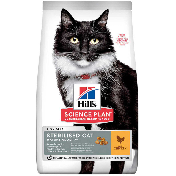 Hills Mature Sterilised 7+ 1,5kg 7 Yaş Ve Üzeri Tavuklu Kedi Maması Ileri Yaş Yaşlı Kedi Maması ürün görseli 1