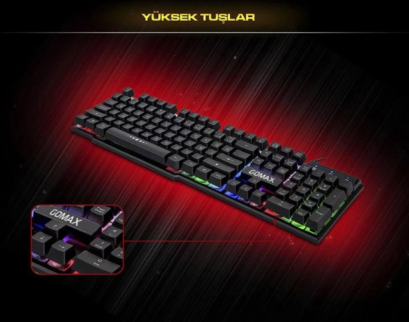 Gomax K2 Rgb Led Işıklı Oyuncu Klavyesi - Resim 4