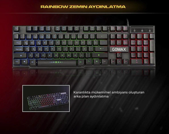 Gomax K2 Rgb Led Işıklı Oyuncu Klavyesi - Resim 7