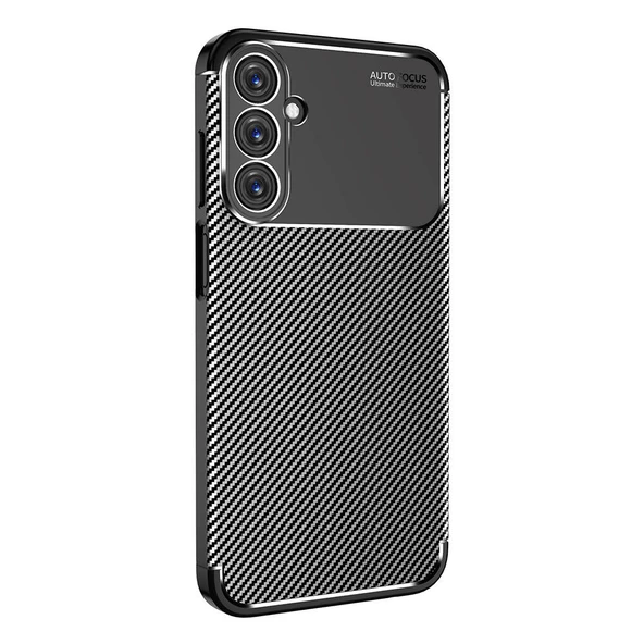 Vendas Samsung Galaxy A15 Uyumlu Kılıf Deep Dizayn Auto Focus Tasarım Karbon Fiber Görünümlü Kılıf ürün görseli 1