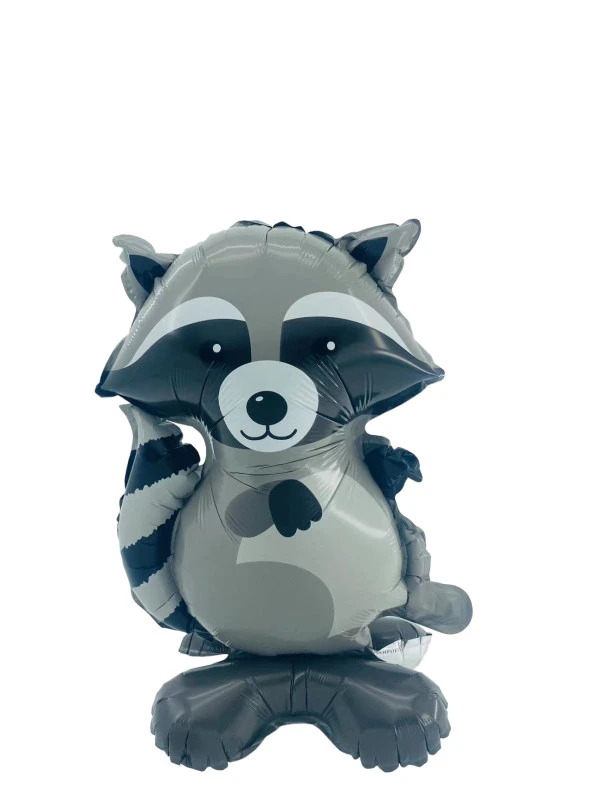 Ayaklı Rakun Folyo Balon 58x42 cm ürün görseli 1