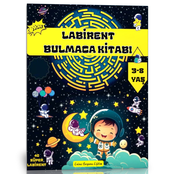 3-8 Yaş Çocuklar İçin Labirent Bulmaca Kitabı ürün görseli 1