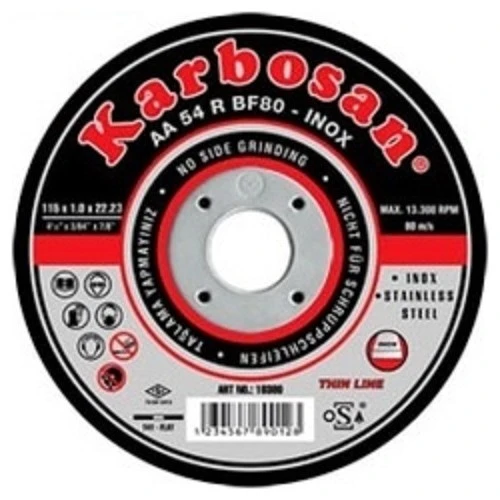 Karbosan Metal Kesici Disk 115X1X22 Mm İnox (25 Adet) ürün görseli 1
