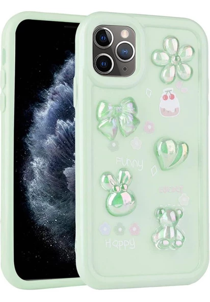 iPhone 11 Pro Max Uyumlu Kılıf Kabartma Figürlü Parlak Toys Silikon Kapak ürün görseli 1