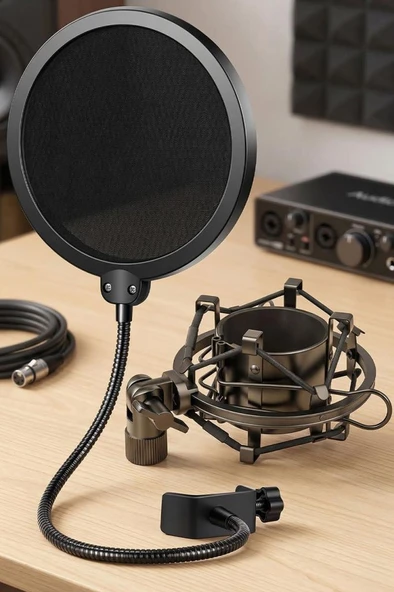 Lastvoice PS-01SHX Stüdyo Çift Katman Pop Filtre + Shock Mount ürün görseli 1