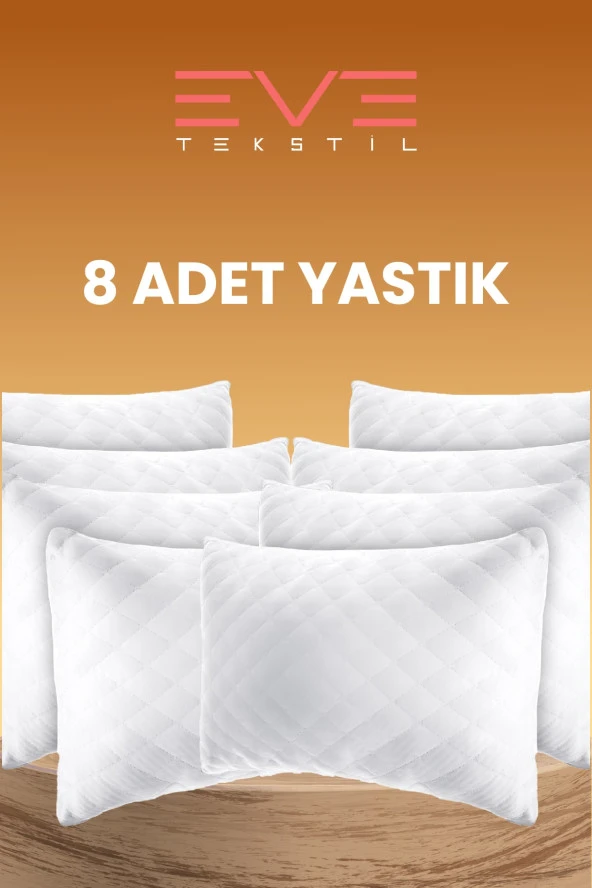 Eve Tekstil 8 Adet Diamond Kalite Kapitone Yastık 50x70 Cm 800 gr ürün görseli 1