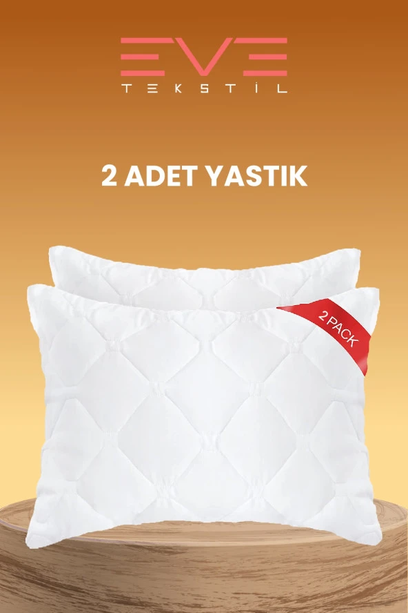 Eve Tekstil 2 Adet Diamond Plus Kapitone Yastık 50x70 Cm 800 gr ürün görseli 1