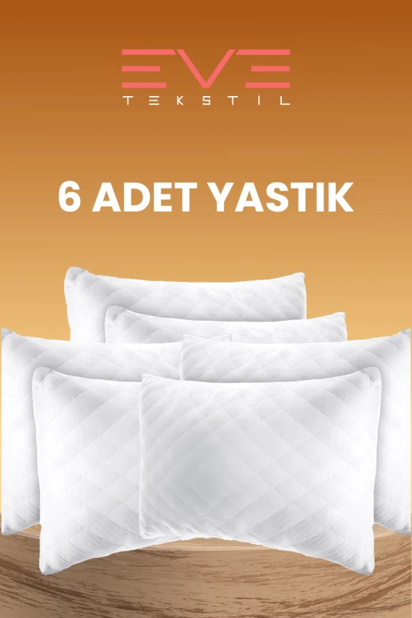 Eve Tekstil 6 Adet Diamond Kalite Kapitone Yastık 50x70 Cm 800 gr ürün görseli 1