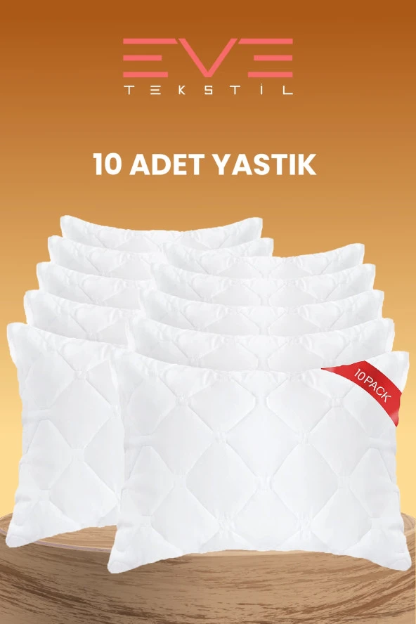 Eve Tekstil 10 Adet Diamond Plus Kapitone Yastık 50x70 Cm 800 gr ürün görseli 1
