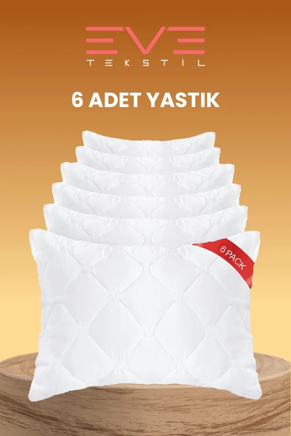 Eve Tekstil 6 Adet Diamond Plus Kapitone Yastık 50x70 Cm 800 gr ürün görseli 1