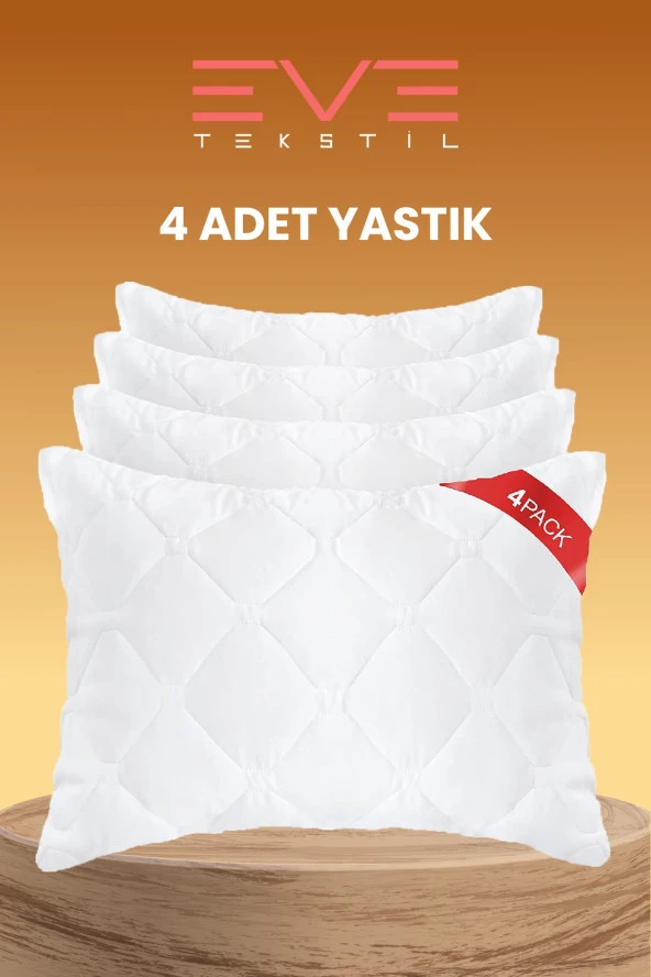 Eve Tekstil 4 Adet Diamond Plus Kapitone Yastık 50x70 Cm 800 gr ürün görseli 1