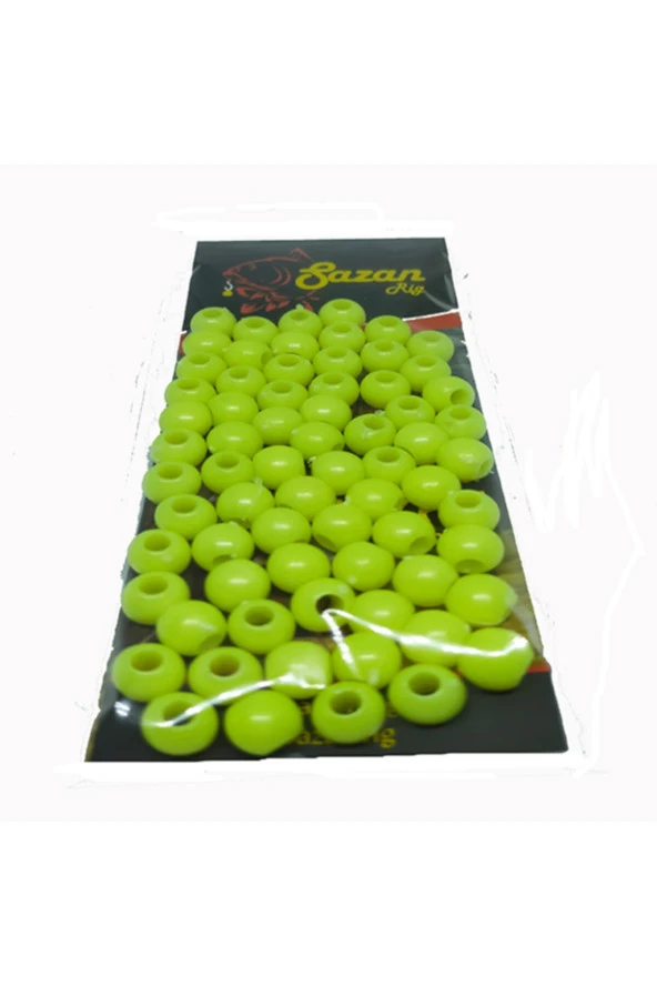 Fluo Yeşil Yuvarlak Boncuk - Resim 4