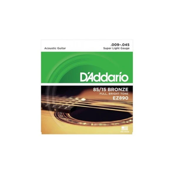 DADDARIO AKUSTİK GİTAR TEL SETİ, 85/15 BRONZE, SUPER LIGHT G ürün görseli 1