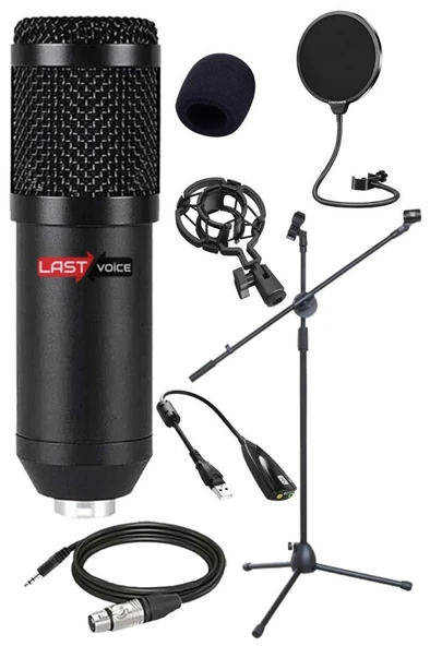 BM800 Mikrofon + Shock Mount + Stand + Filtre + Dönüştürücü ürün görseli 1