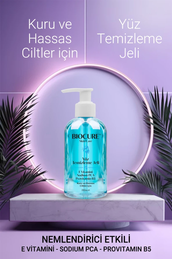 Biocure Yüz Temizleme Jeli Kuru Hassas Ciltler için Derinlemesine Temizleyici 250ml ürün görseli 1