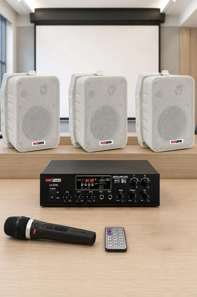 Lastvoice Soft Paket-2 Hoparlör Anfi Mikrofon Mağaza Ses Sistemi Seti ürün görseli 1