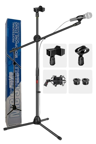 Lastvoice MS06-SHM03 Mikrofon Standı ( Ayağı ) + Shock Mount ürün görseli 1