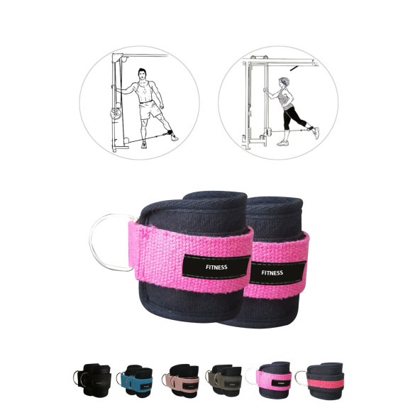 Spor Byfit Ayak Bilek Kayışı D-Ring Fitness Ağırlık Çekiş Aparatı - FUŞYA ürün görseli 1