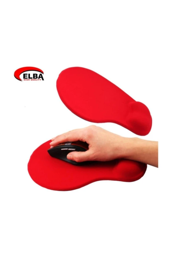 ELBA K06152 KIRMIZI BİLEKLİKLİ JEL MOUSE PAD ürün görseli 1
