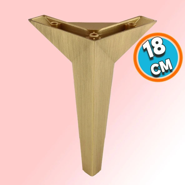 Mobilya Kanepe Sehpa TV Ünitesi Baza Koltuk Ayağı Çekyat Sarı Gold Altın Eskitme 18 cm Ayak ürün görseli 1